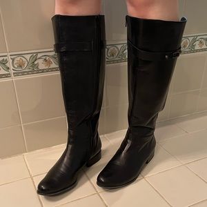 Vaneli Black knee high leather boots